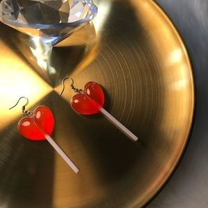 Heart Shaped Lollipop Earrings